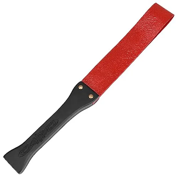 SXOVO Spanking Paddel Sex SM Leder Erotischer Paddle Peitsche BDSM Flogger Cosplay Sexspielzeug Zubehör Paddel Erotik Peitsche mit Griff aus Holz mit Nieten für Paare Erwachsene Erotic Sex Zubehör
