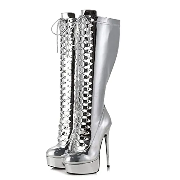 GIARO MAHAUTE Premium Stiefel für Damen - elegante High-Heels - Kniestiefel mit hohem Absatz - Damenstiefel - Stöckelschuhe für Frauen - erhältlich in 5 Farben