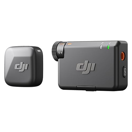DJI Mic Mini (1 TX + 1 RX), Ultralight, Detail-Rich Audio, Noise Cancelling, Automatic Limiting, Wireless Microphone for Camera/iPhone/Android, Vlog, Streaming, 400m Transmission - Mic Mini (1 TX + 1 RX) - Single