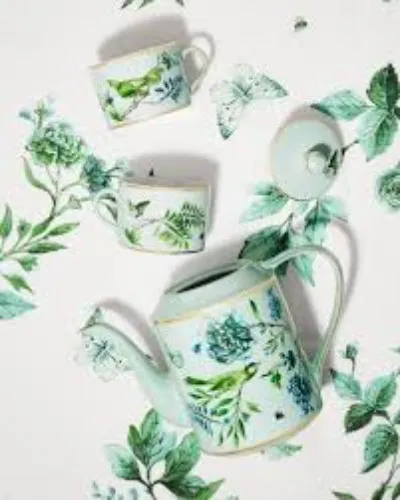 Aquazzura Secret Garden Coffee Set 2x Cups 1x Teapot