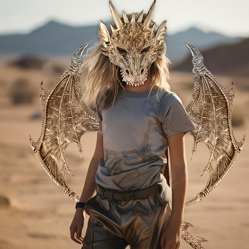 Newly Upgraded RP Dragon Suit Halloween Party Decoration Dragon Wings Tail Mask Suit Cosplay