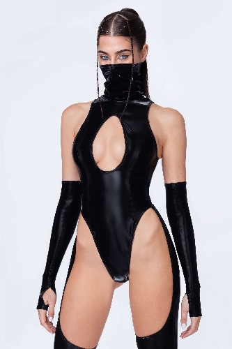 Starved For Glamour Embroidery Cut-Out Catsuit | XS / Set