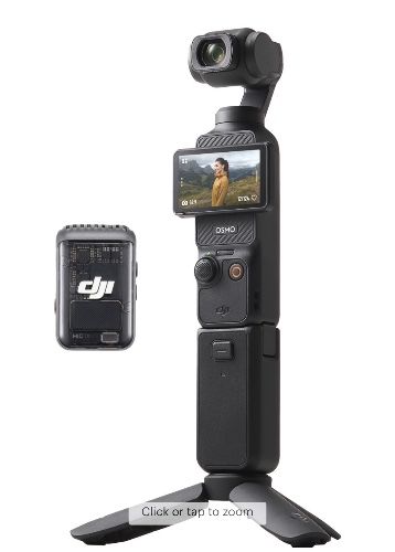 DJI - Osmo Pocket 3 Creator Combo 3-Axis Stabilized 4K Handheld Camera with Rotatable Touchscreen - Gray