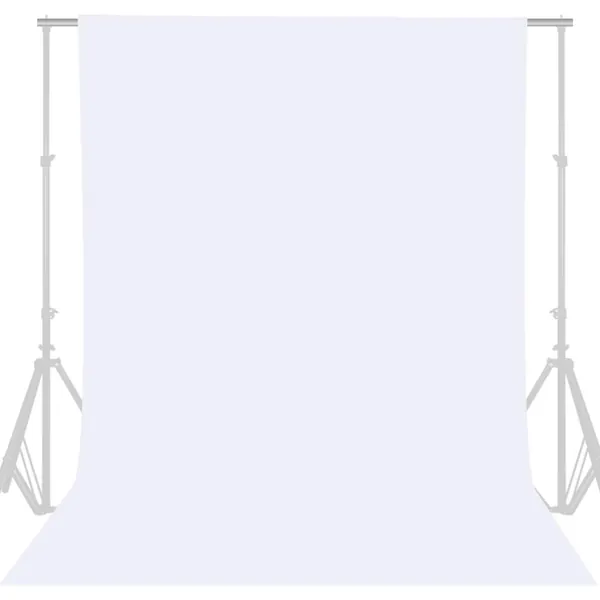 GFCC 8FTX10FT White Backdrop Background for Photography Photo Booth Backdrop for Photoshoot Background Screen Video Recording Parties Curtain - 8ftx10ft White