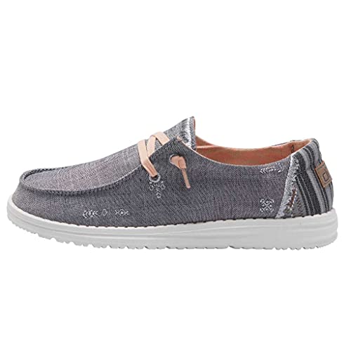 Hey Dude Women's Wendy Boho Slip-On Casual Shoes Loafer - 8 - Grey