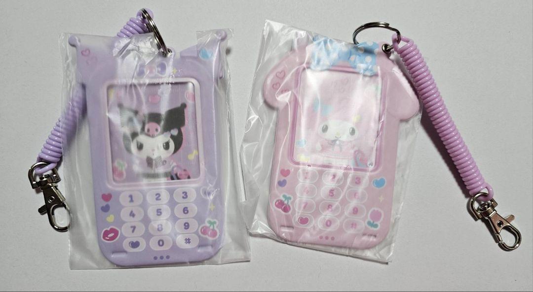 Sanrio Flip Phone Pass Case My Melody Kuromi Card Holder japan