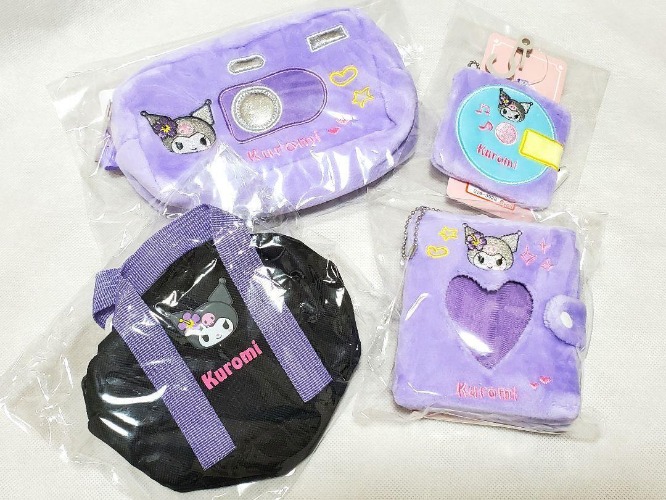 Avail Sanrio Heisei Kogal Series Kuromi Pouch Mirror 4Items Set