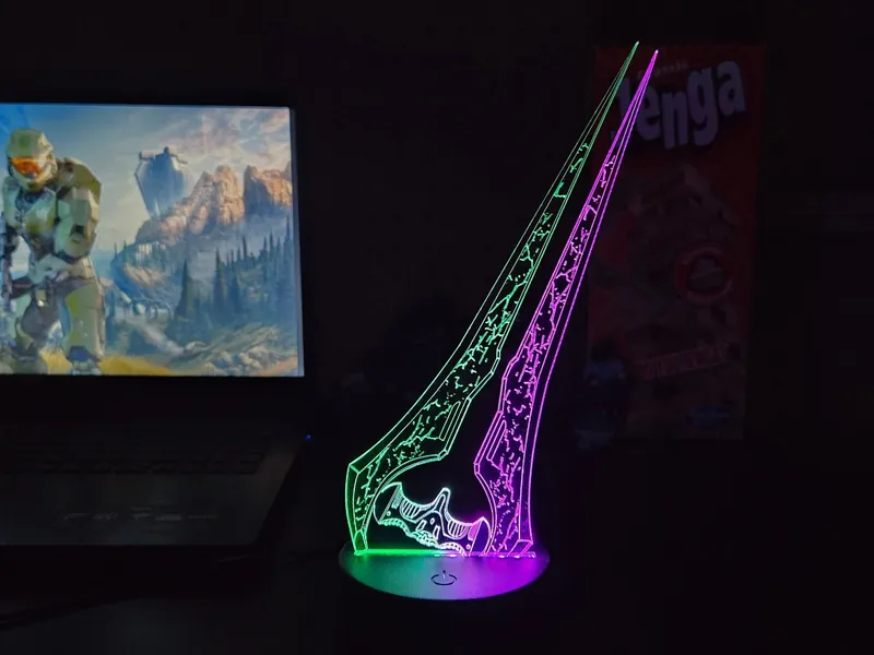 Halo Energy Sword Inspired RGB LED Light Change to different positions - USB or Battery Powered