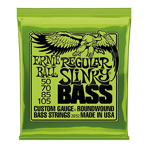 Ernie Ball Regular Slinky Nickel Wound Bass Guitar Strings, 50-105 Gauge (P02832) - Regular (50-105) - 4-String