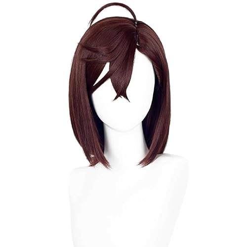 Momo Ayase Wig Cosplay Brown Bob Wig for Women Medium Length Brown Hair Wig with Wig Cap for Halloween Dandadang Costume Party - Brown Momo Ayase