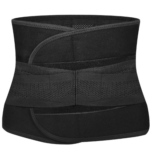 Unisex Back Brace Lumbar Support Belt Adjustable Straps | black