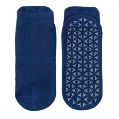 Non-Slip Fitness Ankle Socks from the Sock Panda (Adult Medium) - Dark Blue