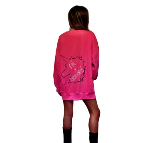 'Im A Unicorn' Painted Sweatshirt - One Size