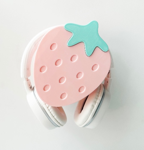 Strawberry Headphone Holder in Pastel Pink | Strawberry