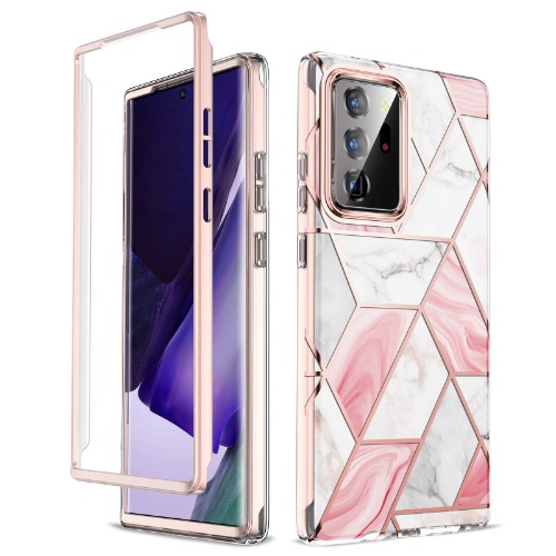 Asuwish Phone Case for Samsung Galaxy Note 20 Ultra 5G Cell Cover Hybrid Luxury Cute Marble Shockproof Full Body Hard Heavy Duty Slim Note20 Plus Notes 20Ultra Note20+ U + 20+ Twenty Not S20 Pink