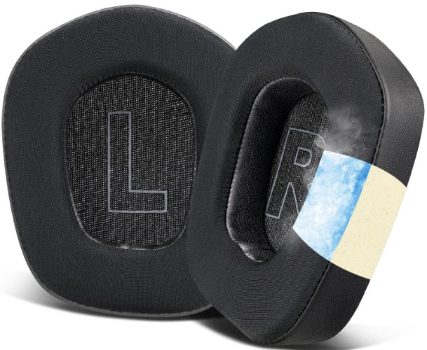 SOULWIT Professional Cooling Gel Earpads Replacement for Logitech G733 G335 Lightspeed Wireless Gaming Headset, Ear Pads Cushions with Durable Ice Silk Fabric, Comfort Noise Isolation Foam - Black