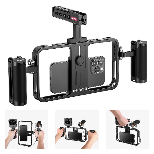 NEEWER Aluminum Handheld Universal Phone Video Rig Kit(CG100+VS104+VS105) | Default Title