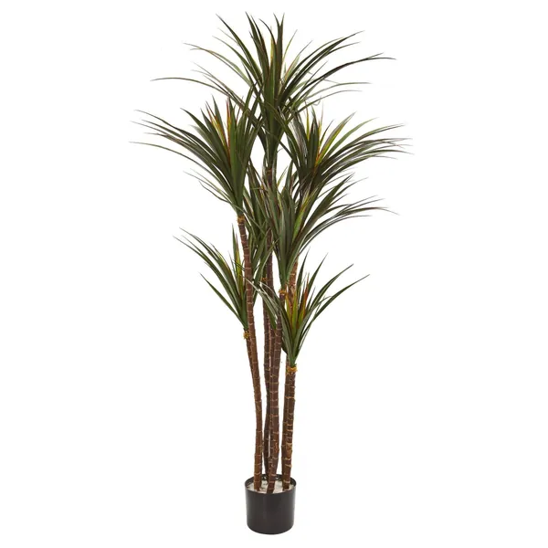 5.5’ Giant Yucca Artificial Tree UV Resistant by Nearly Natural