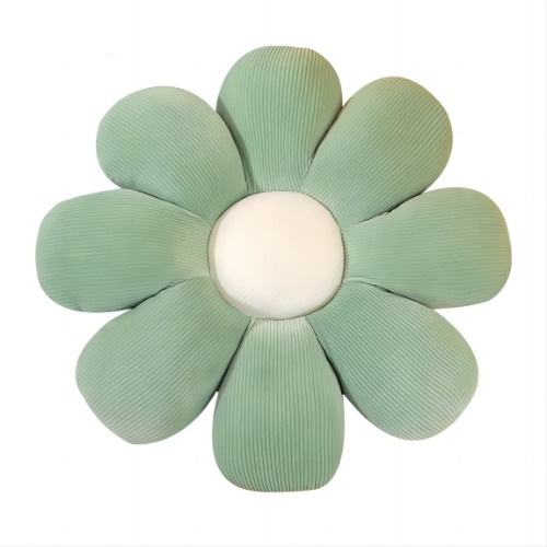 SHINUOER Daisy Pillow Flower Pillow Green Flower Shaped Throw Pillow Cute Seating Cushion Flower Plush for Office Sofa Reading Room Decoration(15.7'',Green) - 15.7Inch Green