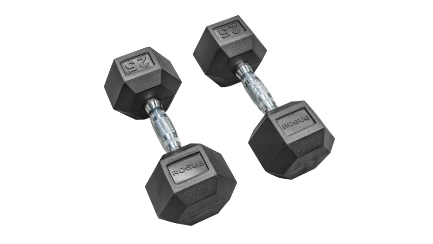 Rogue Dumbbells - Weight Training - Rubber Hex