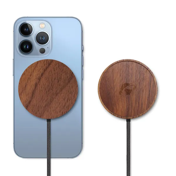 Wood Wireless Charger by Komodoty - Walnut
