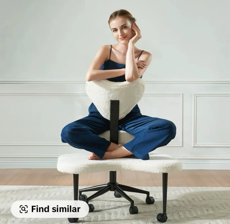 Pinmoco Ergonomic Cross Legged Swivel Chair - Adjustable Height, - TikTok Shop