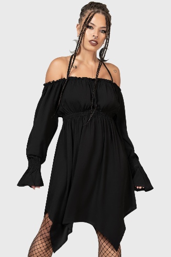 Feast Mood Dress | M / Black / 100% Viscose