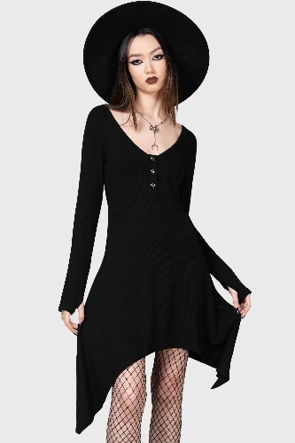 Haunted Grove Dress | M / Black / 94% Viscose 6% Elastane