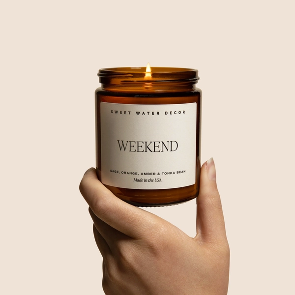 9oz Amber Jar Candle