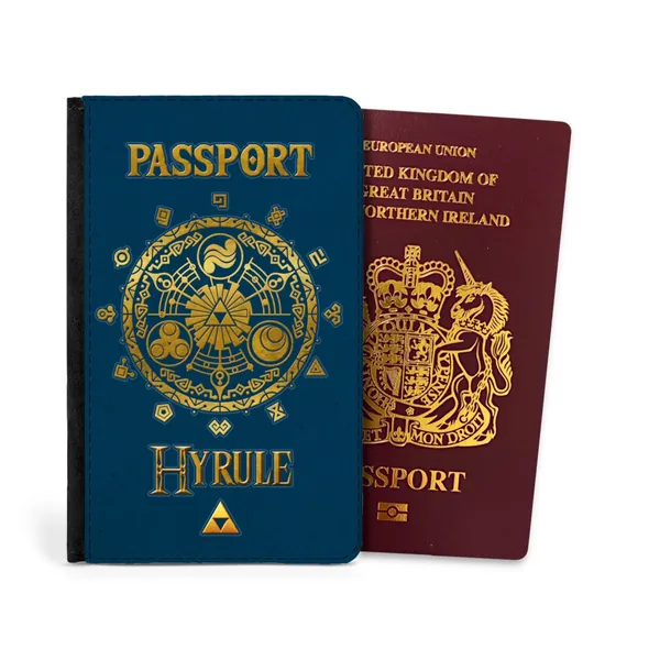 Hyrule Printed Faux Leather Passport Cover Protector