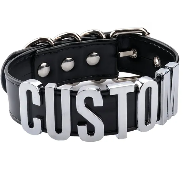 Custom Choker Collar Name Choker Cosplay Letters Choker Word Collar Necklace Any Name
