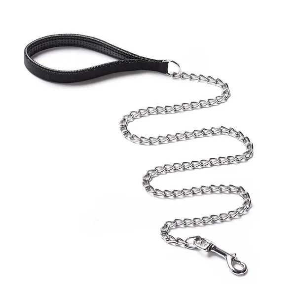 CtopoGo Heavy Duty Dog Leash,Metal Dog Leash Dog Chain with Padded Handle for Large & Medium Size Dogs (47 inch (120cm))
