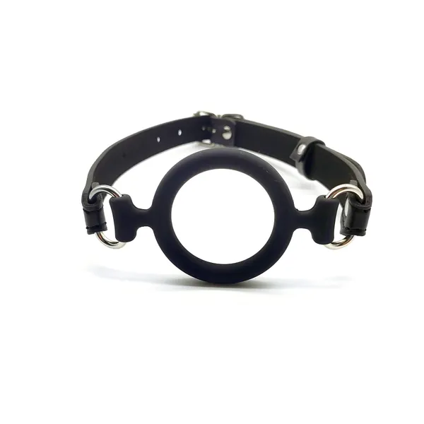 LANWAN Ball Gag Silicone Breathable Ball O-Ring Plug for Bondage Sex Play Mouth Gag (Gag Silicone Ball Black)