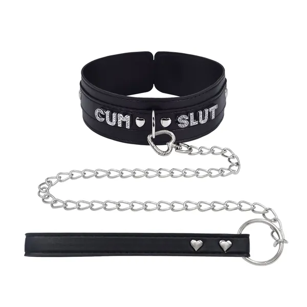 paloli Pink Choker Necklace for Women Leather Collar Fluffy Punk Leash Neck Choker Gothic Cosplay Sexy Jewelries