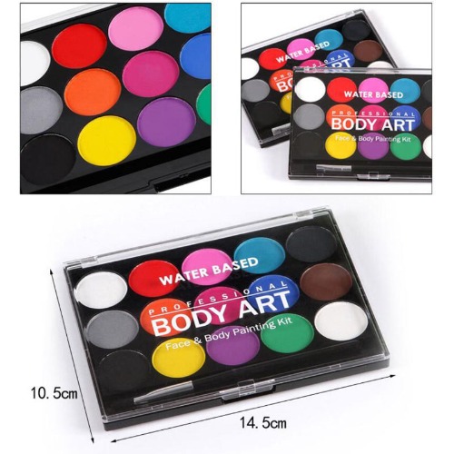15 colori Face Body Painting olio di vernice ad acqua sicuro Non tossico con pennello strumenti per feste di trucco di Halloween di natale - AliExpress 