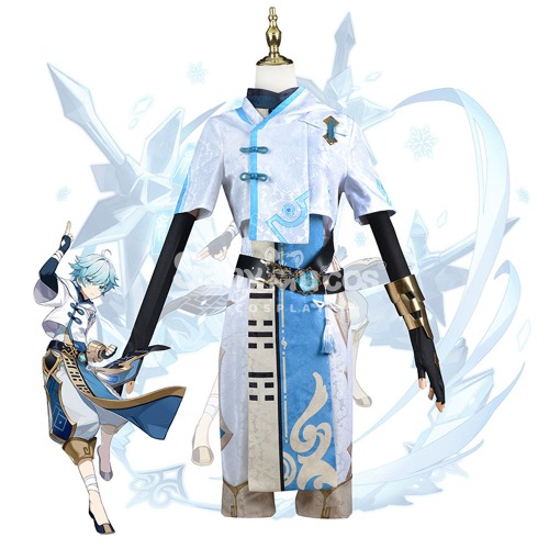 【In Stock】Game Genshin Impact Cosplay chongyun Cosplay Costume Plus Size - XS