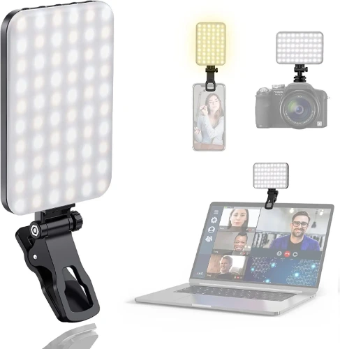 120 LED ad alta potenza ricaricabile Clip Fill Video Light con Clip anteriore e posteriore regolata 3 modalità di illuminazione per telefono iPad - AliExpress 