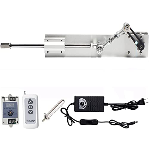JQDML High Torque Cycling Reciprocating Linear Actuator, 24V Stroke 0.78"-3.15", Max Speed 160rpm, Max Torque 30 lbs, with Remote Control, Speed Control Regulator, End Connector.(24V80mm160rpm) - 24V160rpm - 2-8cm