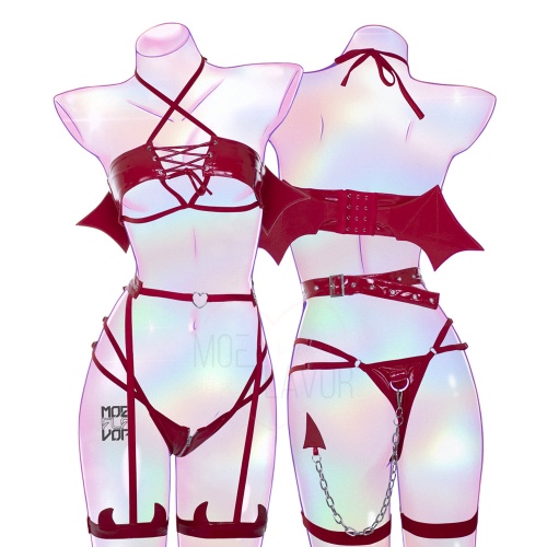 Hell Rider Succubus Lingerie - Red / XL/2XL