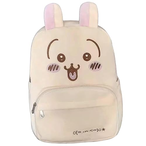 Roffatide Anime Plüsch Chiikawa Hachiware Usagi Casual Rucksack Laptop Rucksack Fahrrad Reise Wandern Rucksack Daypack - Usagi