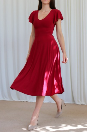 Ava Reversible Midi Dress | S / Dusty Blue