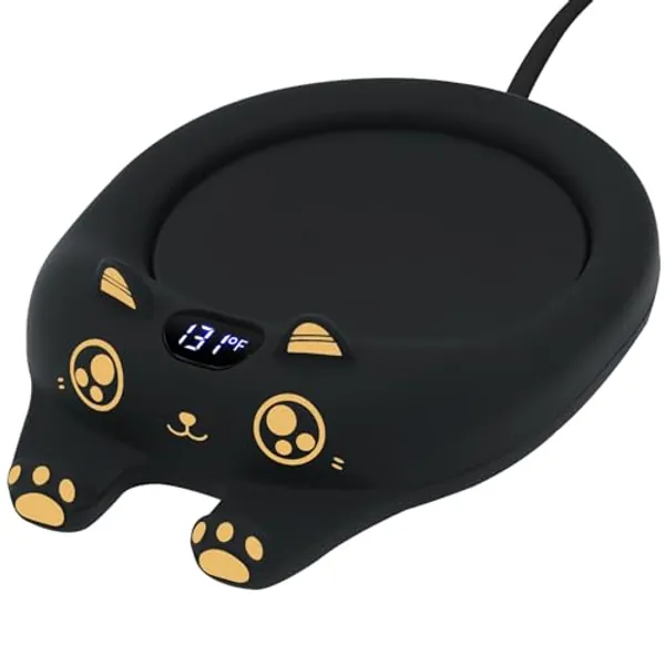 PUSEE Mug Warmer,Coffee Warmer for Desk Candle Warmer Auto Shut Off,Coffee Cup Warmer with 3 Temp Settings,Electric Beverage Warmer Plate for Coffee,Tea,Water Milk and Cocoa(Not Include Cup)