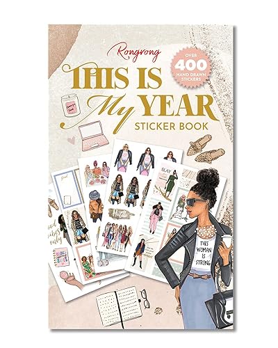 Rongrong This is My Year Planner Stickers Book for Planners, Calendars and Journals – Aesthetic Premium Quality Stickers to Help Motivate You to Achieve Your Dreams – Scrapbook Accessories – 21 Pages