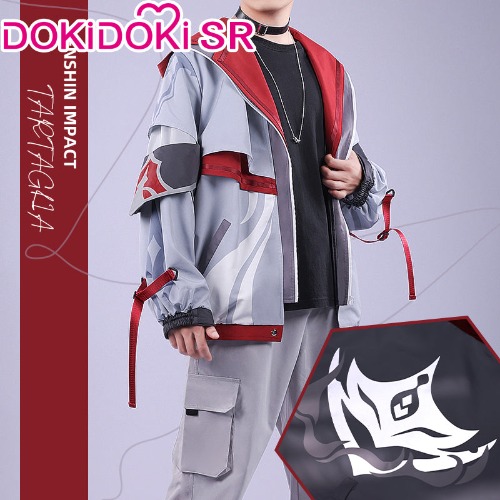 【Ready For Ship】DokiDoki-SR Game Genshin Impact Cosplay Tartaglia Ajax/Zhongli Costume Childe Casual Wear Zhong Li Coat | Tartaglia-L