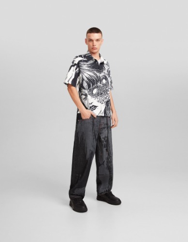 Jeans Junji Ito Collection Skater mit Print