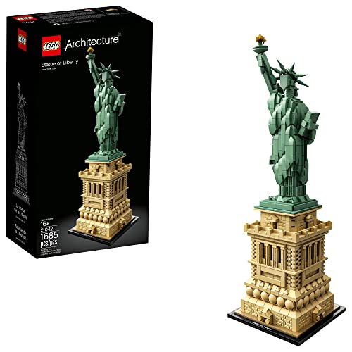 LEGO Architecture Statue of Liberty 21042 Model Building Set - Collectible New York City Souvenir, Creative Home Décor or Office Centerpiece, Great Gift Idea for Adults and Teens - Multicolor