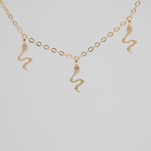 Suspended Snake Choker | 18K Gold (Plated)