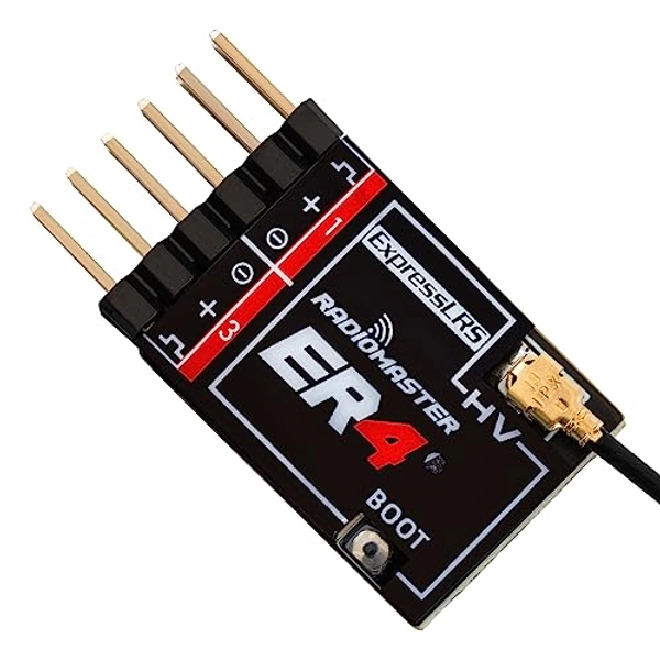 Radiomaster ER4 PWM Mini Receiver 2.4G 4CH 10mw ExpressLRS Support Voltage Telemetry WiFi Update for Aircraft Boat Car