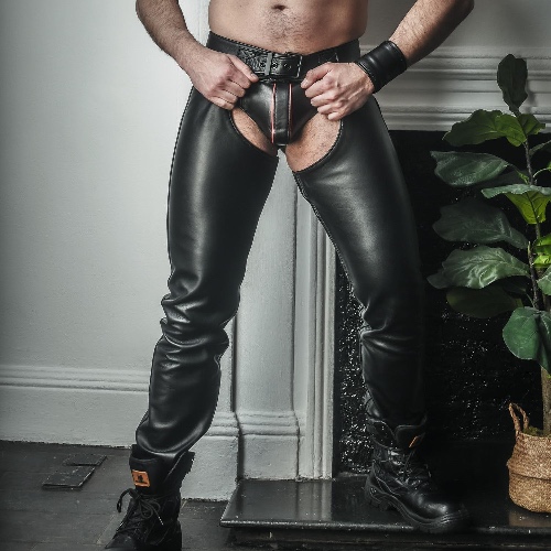 Shorthorn Leather Chaps, Regular Fit // Made to Order | Default Title