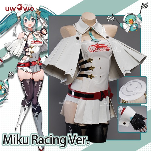 【In Stock】Uwowo Vocaloid Hatsune Miku 2023 Racing Ver Cosplay Costume - 【In Stock】L
